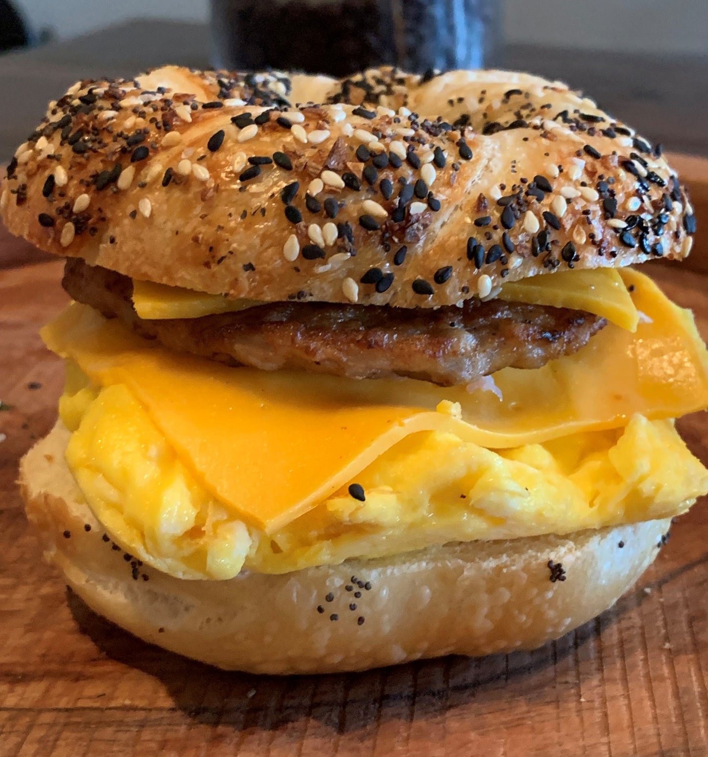 Sausages and Egg Bagel